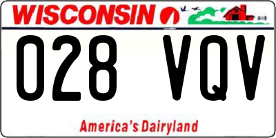 WI license plate 028VQV