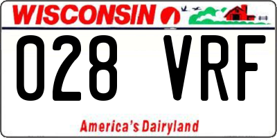 WI license plate 028VRF