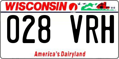 WI license plate 028VRH