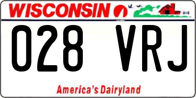 WI license plate 028VRJ