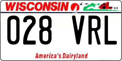 WI license plate 028VRL
