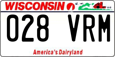 WI license plate 028VRM