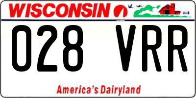 WI license plate 028VRR
