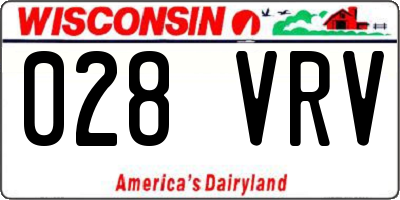 WI license plate 028VRV