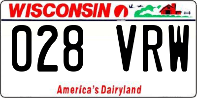 WI license plate 028VRW