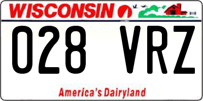 WI license plate 028VRZ