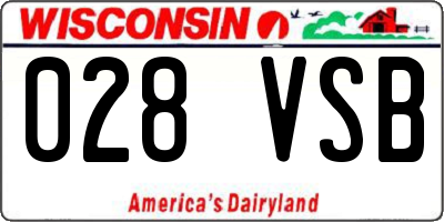 WI license plate 028VSB