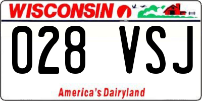 WI license plate 028VSJ