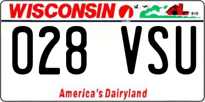 WI license plate 028VSU