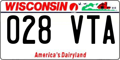 WI license plate 028VTA