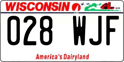 WI license plate 028WJF