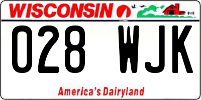 WI license plate 028WJK