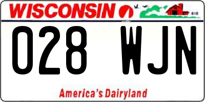 WI license plate 028WJN