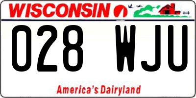 WI license plate 028WJU