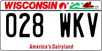 WI license plate 028WKV