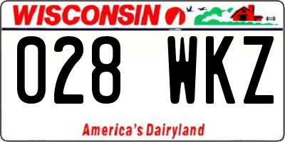 WI license plate 028WKZ