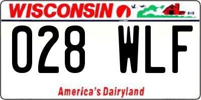 WI license plate 028WLF