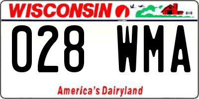 WI license plate 028WMA