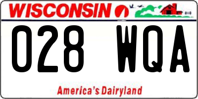 WI license plate 028WQA