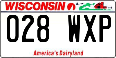 WI license plate 028WXP