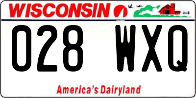 WI license plate 028WXQ