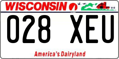 WI license plate 028XEU