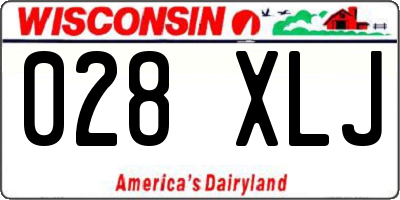 WI license plate 028XLJ