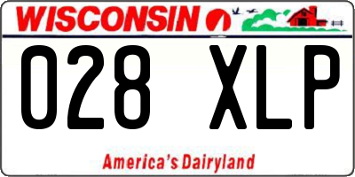 WI license plate 028XLP