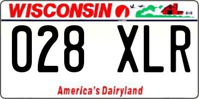 WI license plate 028XLR