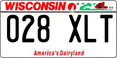 WI license plate 028XLT