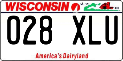 WI license plate 028XLU