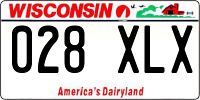 WI license plate 028XLX