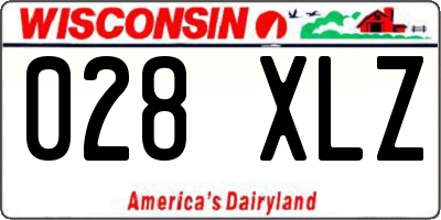 WI license plate 028XLZ