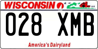 WI license plate 028XMB