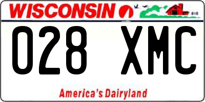WI license plate 028XMC