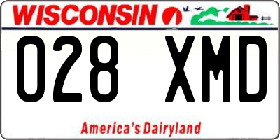 WI license plate 028XMD