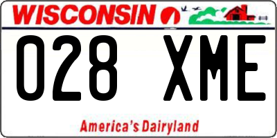 WI license plate 028XME