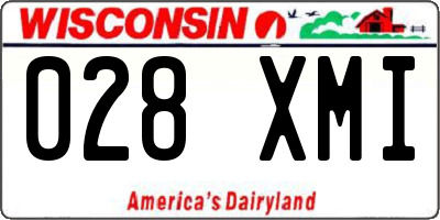 WI license plate 028XMI