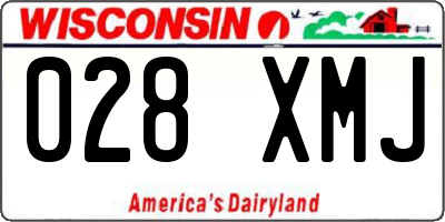 WI license plate 028XMJ