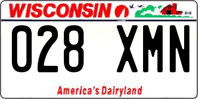 WI license plate 028XMN