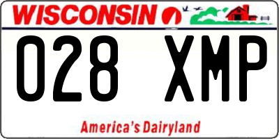 WI license plate 028XMP