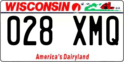 WI license plate 028XMQ