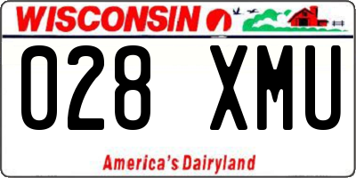 WI license plate 028XMU