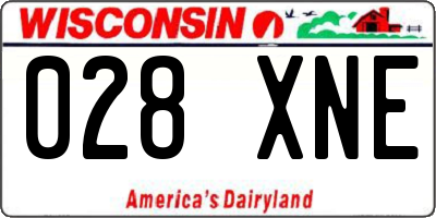 WI license plate 028XNE