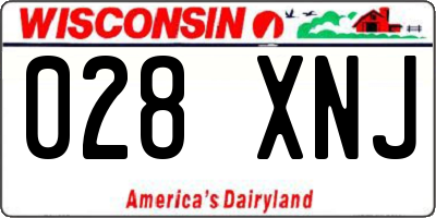 WI license plate 028XNJ