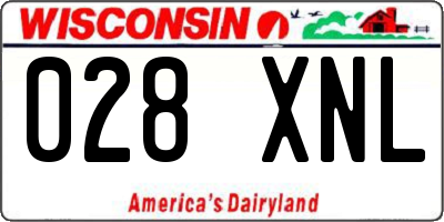 WI license plate 028XNL