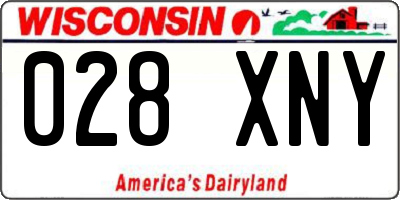 WI license plate 028XNY