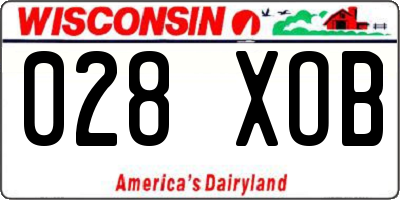 WI license plate 028XOB