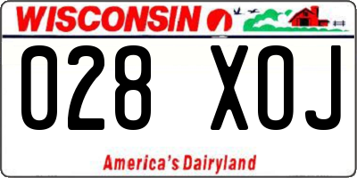 WI license plate 028XOJ