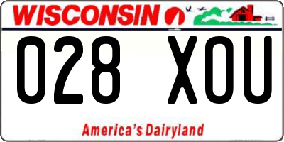 WI license plate 028XOU
